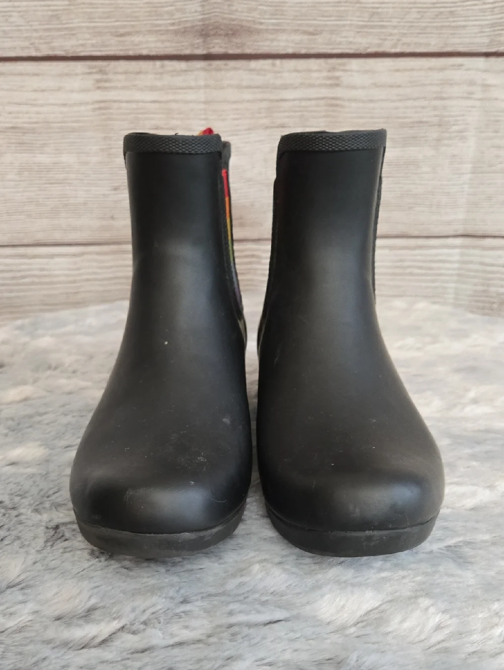 Chooka Black Ankle Rain Boots, Girls Size 6